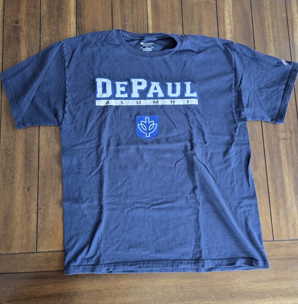 Champion Navy Blue DePaul Alumni Tee